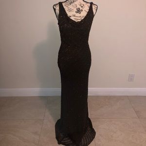 Sparkling brown dress!